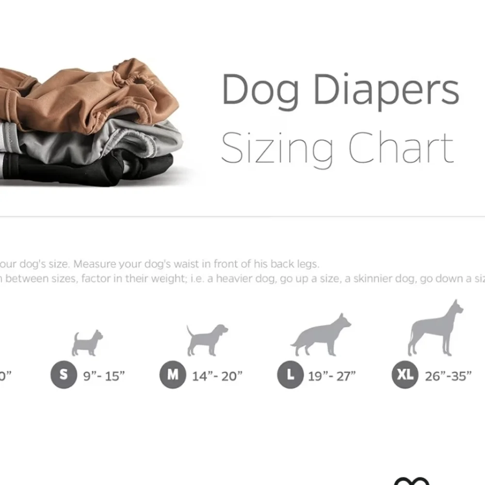 Pet Parents Dog Diapers Trio - Black, Gray, Brown New-unopened Package